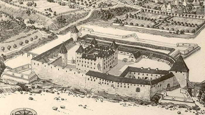 Kuldiga castle of the Courland-Semigallia in 1680