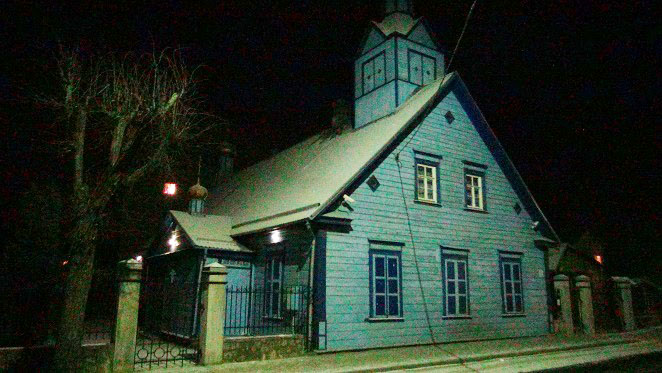  typical wooden and modest Old Believer church (1888) in Jēkabpils