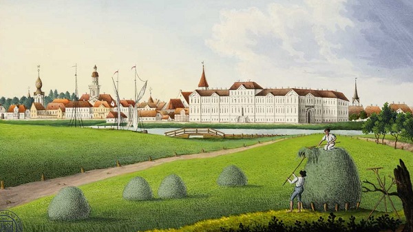Idyllic painting of 1840 Jelgava