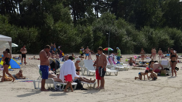 Latvians on a beach