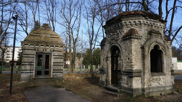 Abandoned crypts in Brasa cemetery