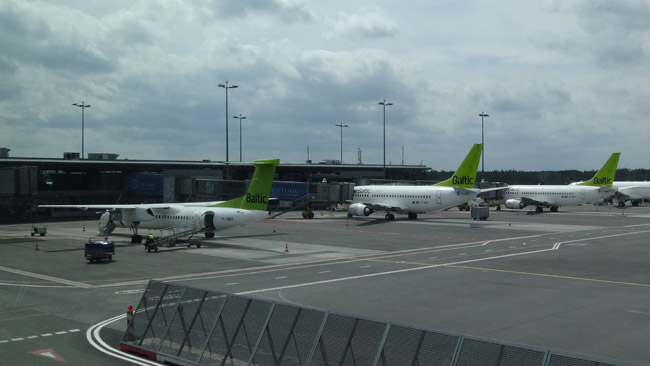 airBaltic planes at the Riga International Airport