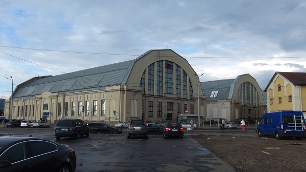 Riga Central Market in former airship hangars