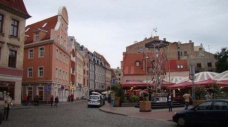 A square in Riga