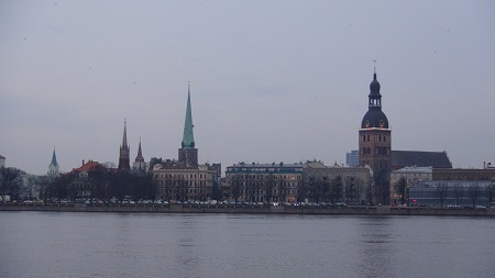 Riga Old Town from the opposite side of Daugava