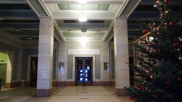 The lobby of the socialist realist Riga Palace of science