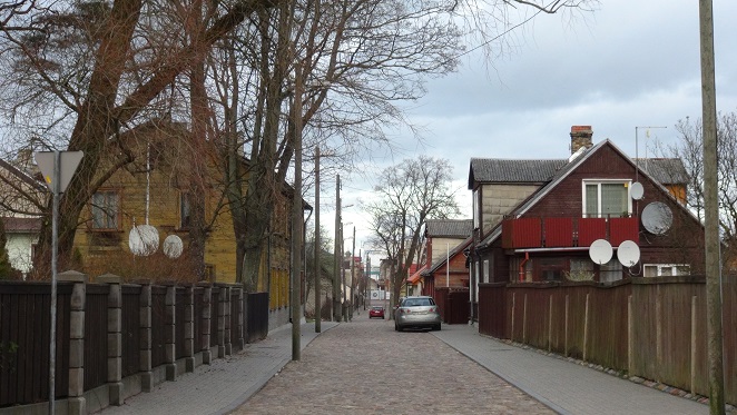 A street in Ostgals of Ventspils