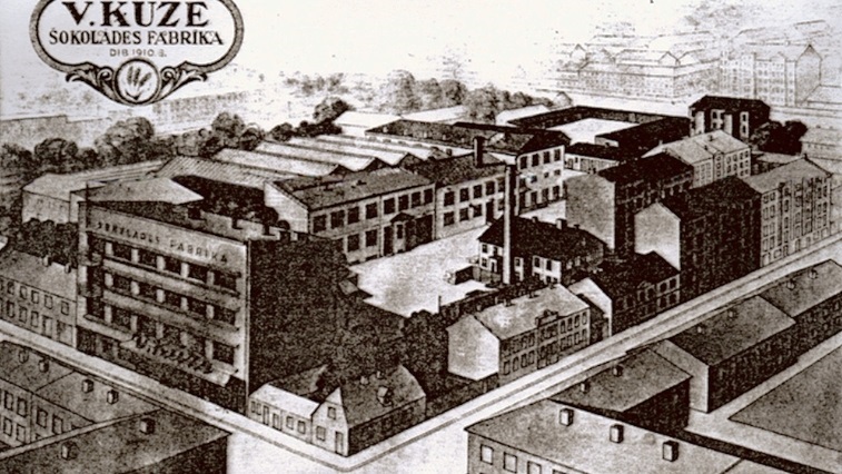 Vilhelms Ķuze chocolate factory in 1910
