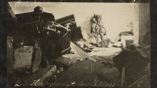 Ducal crypt of Jelgava looted by communists in 1919