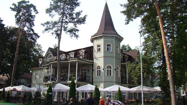 Art nouveau summerhome (now hotel) in downtown Jūrmala