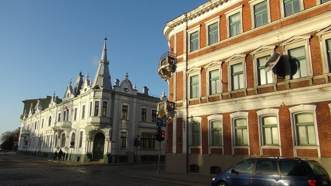 Picturesque buildings in Liepāja Old Town