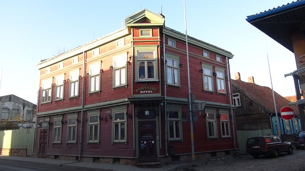 Typical wooden building of Old Liepāja