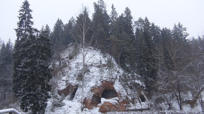 Sandstone caves in Līgatne