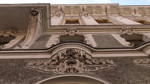 A fragment of a facade in Riga