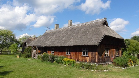 A Latvian farmstead now in Riga's skansen