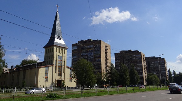 A post-independence church in a Soviet district of southern Riga