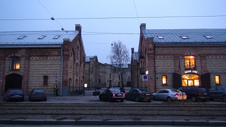 Špikeri district of old port warehouses in Riga