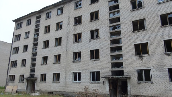 Unfortunately, vandals have came together with visitors, leaving no windows in Skrunda-2 intact