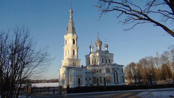 Stameriena Orthodox church near a lake