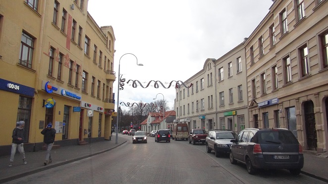 One of the main streets of Old Town Ventspils