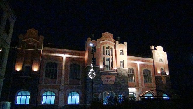 Ventspils planetarium with an interesting assymetric illumination